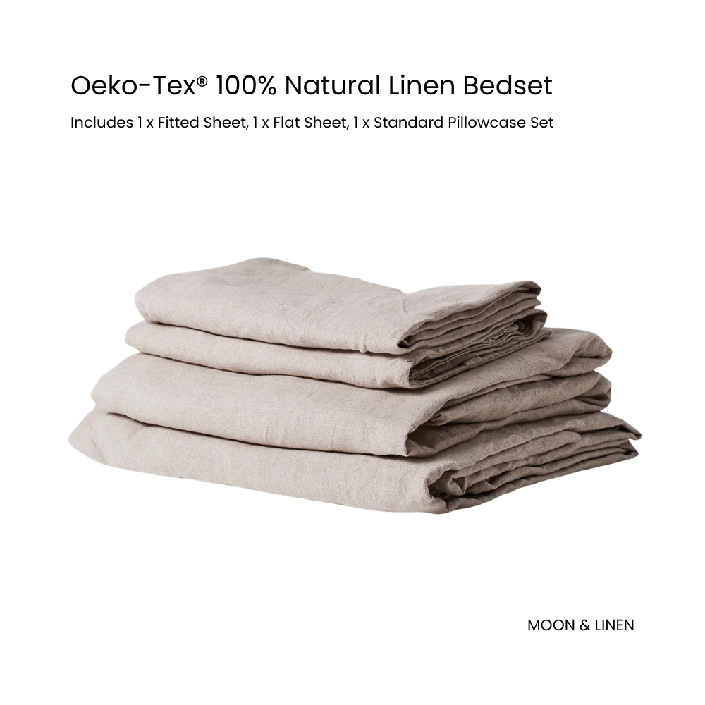 Oeko-Tex® 100% Natural Linen Bedset kuyami
