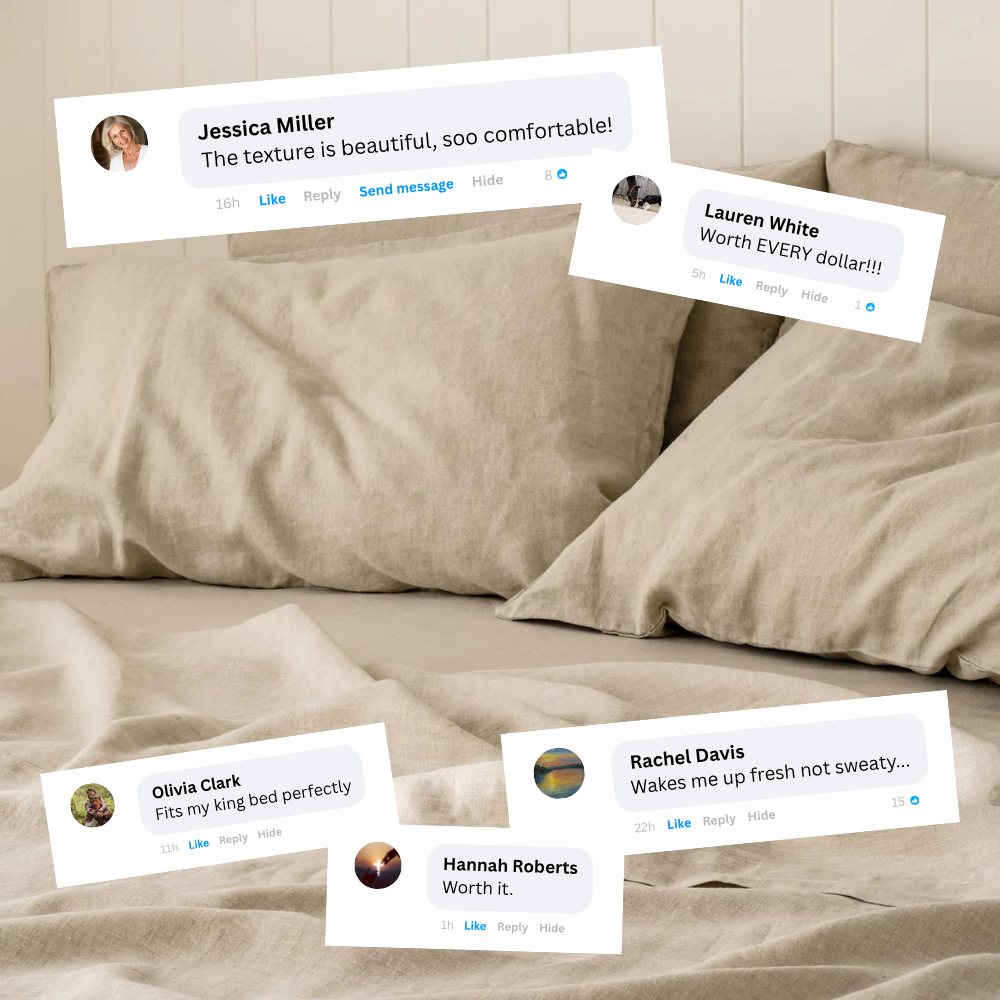 Oeko-Tex® 100% Natural Linen Bedset kuyami